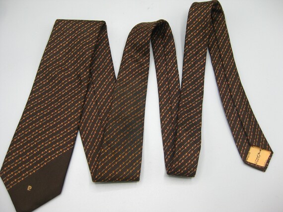 Vintage Pierre Cardin Brown Silk Mens Neck Tie Ne… - image 7