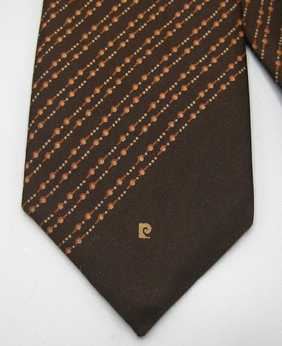 Vintage Pierre Cardin Brown Silk Mens Neck Tie Ne… - image 4