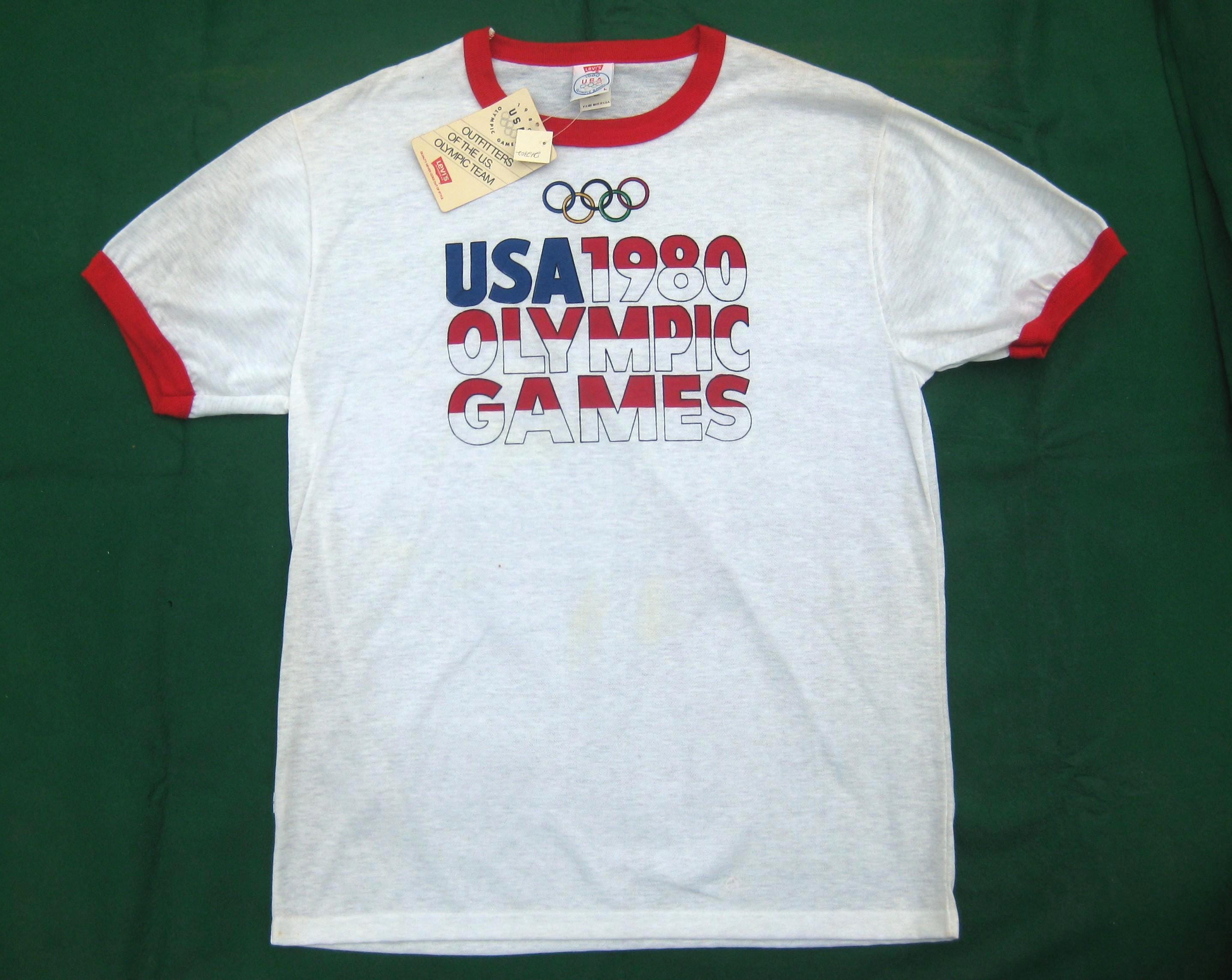 80s ロサンゼルス　オリンピック　ビンテージ　長袖シャツ　USA 80s Levi's Los Angeles Olympic Games LA84 Team USA Ringer T