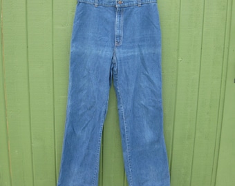 Vintage 70er Jahre Levi's Womens Gerades Bein Orange Tab Denim Jeans 32w