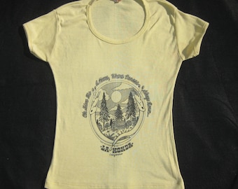 Vintage 1980 La Honda California Banana Slug Yellow T-Shirt Tee T Shirt Top