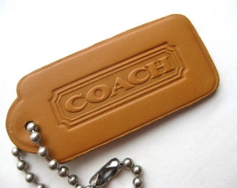 小物 OLD COACH leather hangtag Bag charm 3 Coach Extra Large Metallic Hangtag/bag Charm - Etsy