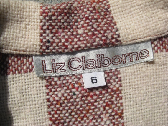 Vintage 70s Liz Claiborne Wool Plaid Dagger Colla… - image 7