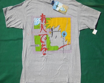 Vintage 1983 OP Ocean Pacific Gray Cotton New Wave Skater Tshirt T-Shirt New with Tags