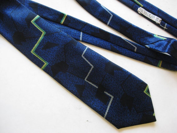 Vintage 90s Brioni Navy Blue Italian Silk Mens Ne… - image 1