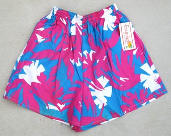 NWT Vintage 80s Essentials by Palmettos Tropical Pop Art Women's Shorts