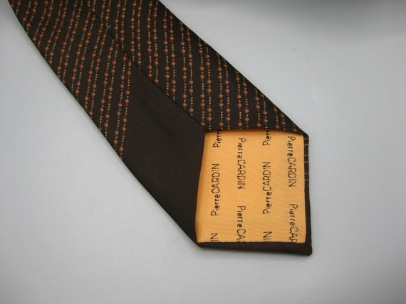 Vintage Pierre Cardin Brown Silk Mens Neck Tie Ne… - image 5