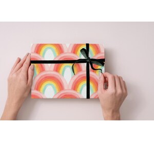 Rainbow Wrapping Papers, Watercolour Colourful Design, Gift Wrap Sheets, Party Supplies, Birthday Wrapping, Holiday Gift Wrap