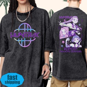 Kpop Demon Hunters T-shirt Gift For Woman,Kpop Huntrix Pin,Demon Hunter Merch,Saja Girls Fan Poster,Kpop Shirt,Jinu Manga Shirt,