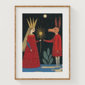 Titania & Bottom Printable Art | Shakespeare Wall Decor | A Midsummer Night’s Dream Art | Digital Print | Classic Literature Poster
