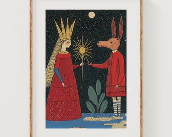 Titania & Bottom Art Print: Shakespeare's Midsummer Night's Dream (Digital Download)