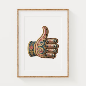 Medieval Thumbs Up Emoji Art Print: Illuminated Manuscript (Digital Download)