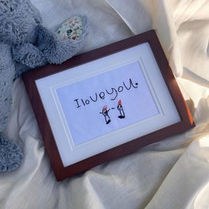 Custom Handwriting Embroidery, Hand Stitched Keepsake on Cotton Fabric