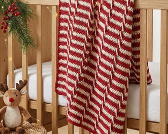 Baby's First Christmas Crochet Baby Blanket Pattern Easy Beginner