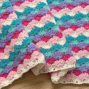 Mermaid Shells Crochet Baby Blanket Pattern: Easy Beginner Friendly Afghan Pattern Toddler Throw Newborn Baby Shower Gift (PDF Pattern)