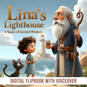 Lina&#39;s Lighthouse: A Spark of Ancient Wisdom | - Guided by Light—Lina’s Journey to Ancient Wisdom | 52-Page Flipbook with Voiceover |