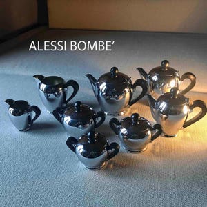 ALESSI アレッシィ　ティーポット　3点セット　ITALIA　18’10 ALESSI アレッシィ ティーポット 3点セット ITALIA 18'10