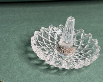 Vintage Cut Crystal Ring Holder
