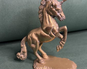 Vintage Solid Brass Unicorn Figurine