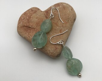 Fluorite and Sterling Silver Earrings