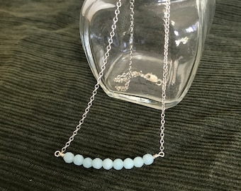 Amazonite Gemstone Bar Necklace