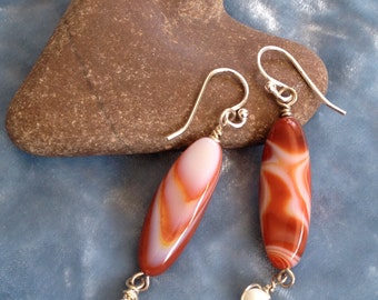 Carnelian w/Sterling Silver Earrings