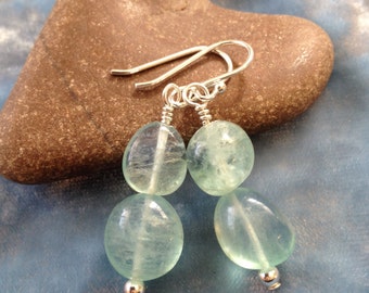 Fluorite Blue Earrings