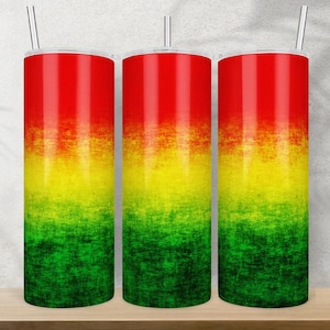 Rasta Flag 20oz Skinny Tumbler Design Wrap, Rasta Flag Cup, Rasta Flag Sublimation, Tumbler Design