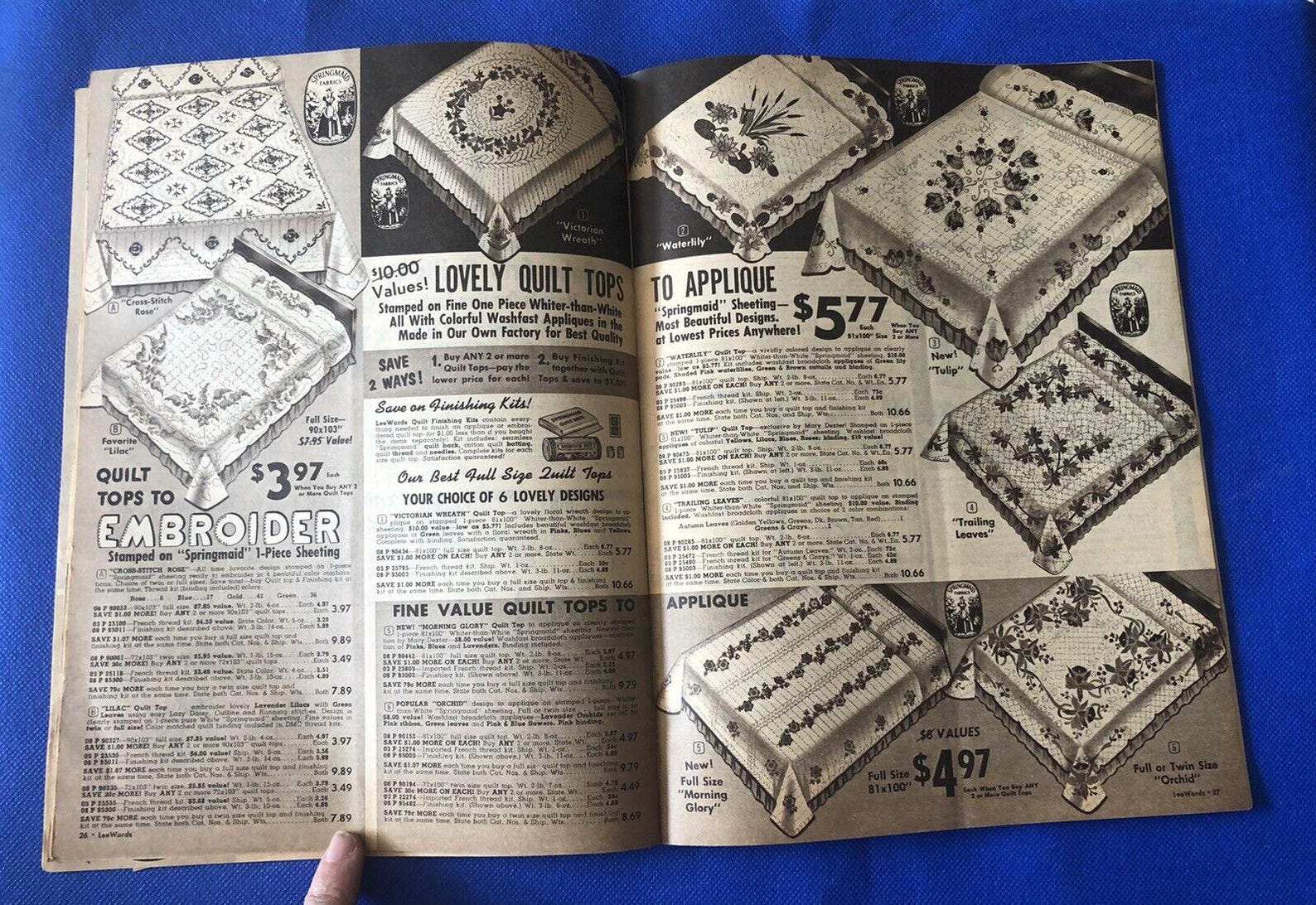 Vintage 1964 Leewards Catalog Hobby Craft Fashion Crewel Flowers Linens