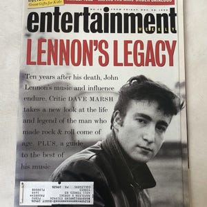 Vintage 1990 John Lennon Music Legacy Entertainment Weekly Magazine Articles Ads