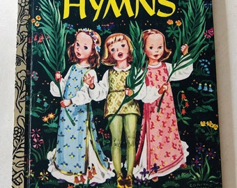 Vintage 1974 Children’s Book of Hymns Joy Christian Prayer God Illustrated Music