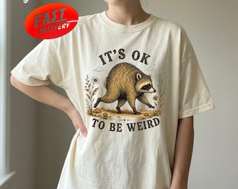 Jimothy Raccoon Shirt, It's OK To Be Weird Seattle Raccoon Tee, Raccoon Meme Shirt, Round King Cottagecore Tee, Funny Trash Panda T-Shirt