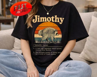 Jimothy Raccoon Shirt, Seattle Feral Legend Tee, Trendy Raccoon Meme Shirt, Round King Cottagecore Animal Tee, Funny Trash Panda T-Shirt