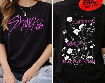 Stray Kids Inspired Blooming in the Rain Shirt, SKZOO Stray Kids Shirt, SKZ 2025 World Tour Merch, Stray Kids Kpop Shirt, Gift For Stay