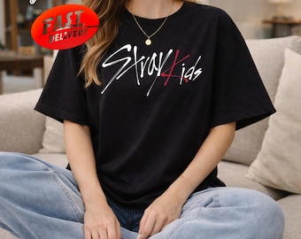 Stray Kids Logo Shirt, Kpop SKZ Merch Tee, Stray Kids Concert Outfit, Kpop Unisex T-Shirt, SKZ World Tour Tee, Kpop Fan Gift, Gift For Stay