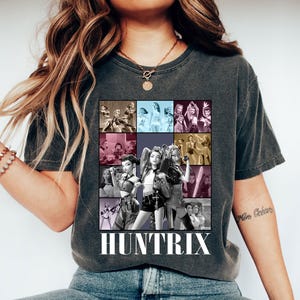 Kpop Huntrix Comfort Colors T-Shirt, Kpop Demon Hunters Shirt, Kpop Huntrix Pin, Mira, Rumi, Zoey, Gift for Huntrix fans, Saja Boys Fans Tee