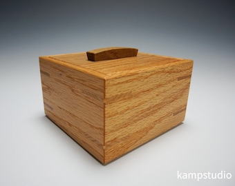 White Oak lift top Jewelry Box