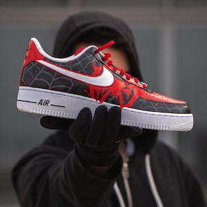 Miles Morales Into the Spider-Verse Custom Painted shoes! Spiderman themed shoes handmade sneakers ideal for cool gift! super hero kids