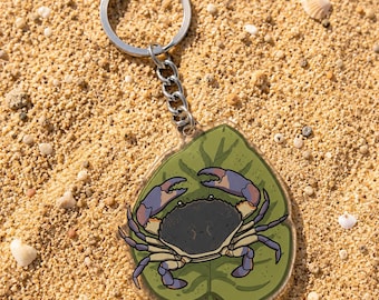 Il Qabru Crab Acrylic Keychain Malta Souvenir