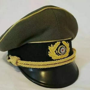 German Army Generals Officers Service Visor Hat Cap Schirmuttzen