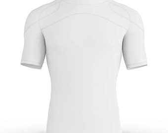 Solid White Short Sleeve Compression Rash Guard