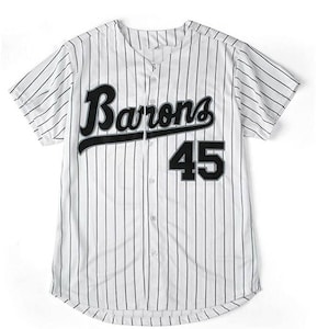 Camiseta de béisbol de raya diplomática sublimada totalmente personalizada. Diseña tu propio nombre, número y logotipo.