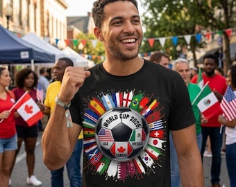 Maillot de la Coupe du monde 2026, T-shirt du tournoi du monde de football, T-shirts de la Journée internationale du match, Sweat-shirt de football Etats-Unis Canada Mexique, Cadeau pour fan de sport