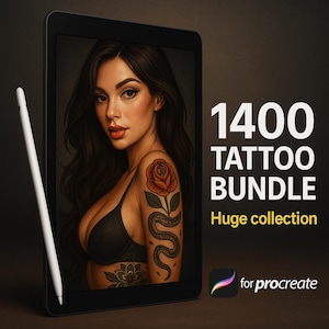 Procreate Tattoo Stamps | Procreate flower brushes| Procreate stencil | Procreate tattoo | Tattoo flash | Tattoo stencil | Procreate stamps
