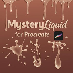 Sellos de leche líquida para Procreate / Sellos de leche líquida para Manga para Procreate / Pinceles de leche con efecto anime para Procreate / Pinceles de leche líquida para Photoshop