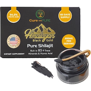 Pure Himalayan Shilajit Resin 30g 94.5% Fulvic Acid | 60 Servings Natural Energy Supplement | Organic Shilajit for Vitality and Energy