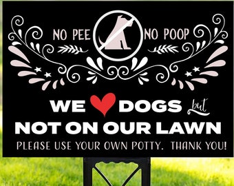 funny no dog pee signs