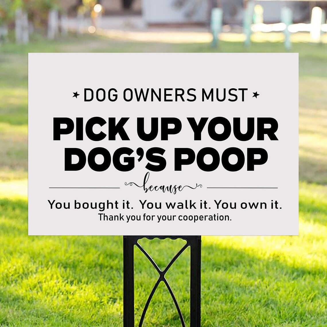 Dog Owners Must Pick up Your Dog's Poop Yard Sign With Etsy Ireland