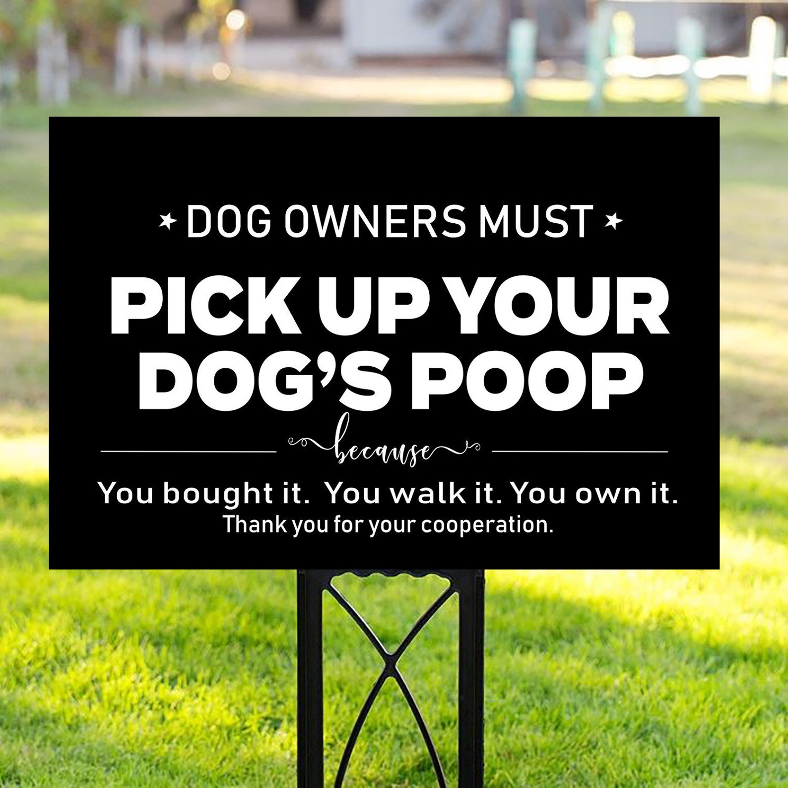 Dog Owners Must Pick up Your Dog's Poop Yard Sign With Etsy Ireland