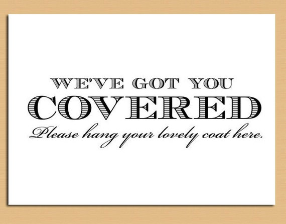 Coat Check Sign and Hang Your Coat Here Sign 2 signs one